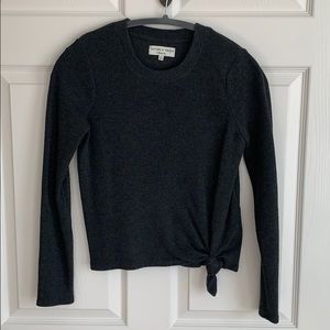 Madewell Texture & Thread Front Knot Jacquard Top